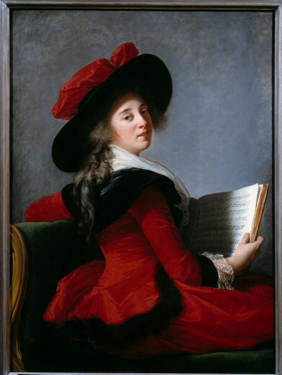 Portrét baronky z Crussol. Obraz Marie Elisabeth Louise Vigee Le brun (nebo Vigee-Lebrun nebo Vigee Lebrun) (1755-1842) od Elisabeth Louise Vigee Lebrun