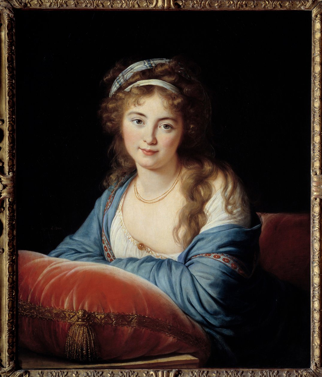 Portrét hraběnky Kateřiny Vassilievny Skavronskaia (1761-1829) Čestná dáma Kateřiny II. Ruska Obraz Marie Elisabeth Louise Vigee Le brun (nebo Vigee Lebrun nebo Vigee Lebrun) (1755-1842) 1796 Sun. 0,66x0,8 m - Portrét hraběnky od Elisabeth Louise Vigee Lebrun