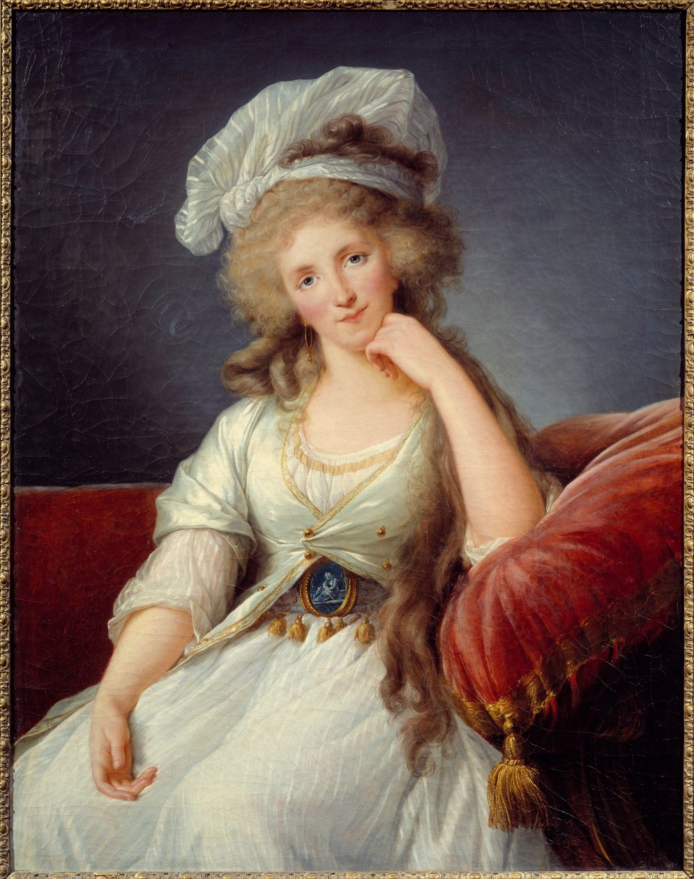 Portrét vévodkyně z Orleans, Louise de Bourbon Penthievre (1753-1821) Manželka Ludvíka Filipa II. Joseph vévoda z Orleans nebo Philippe Egalite (1747-1793) Malba od od Elisabeth Louise Vigee Lebrun