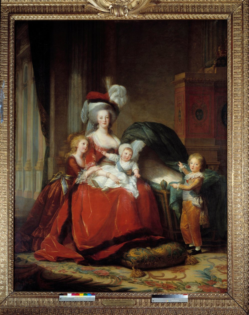 Portréty Marie Antoinetty (Maire-Antoinetty) Lotrinské Habsburské (1755-1793) královny Francie a jejích dětí od Elisabeth Louise Vigee Lebrun