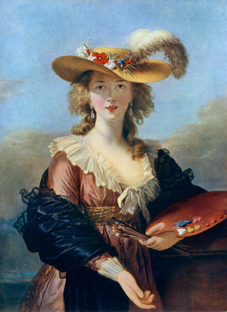 Autoportrét ve slaměném klobouku, c1782, 1912. od Elisabeth Louise Vigee Lebrun