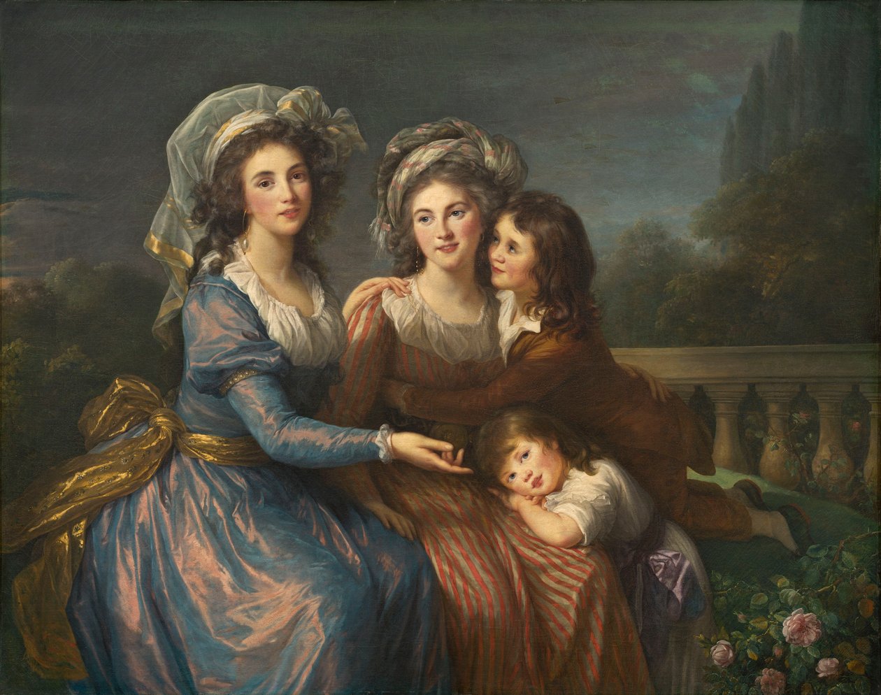 Markýza de Pezay a markýza de Rougé se svými syny Alexisem a Adrienem od Elisabeth Louise Vigee Lebrun