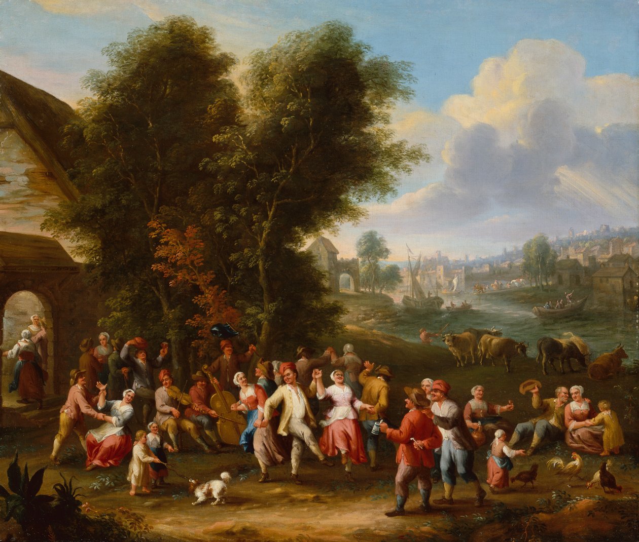 A Village Kermesse (olej na plátně) od Elisabeth Seldron