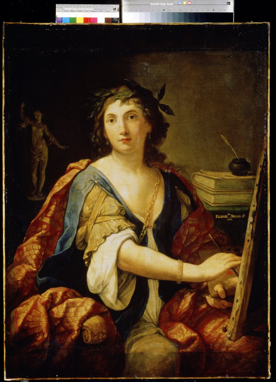 Alegorie obrazu, autoportrét, 1658 od Elisabetta Sirani