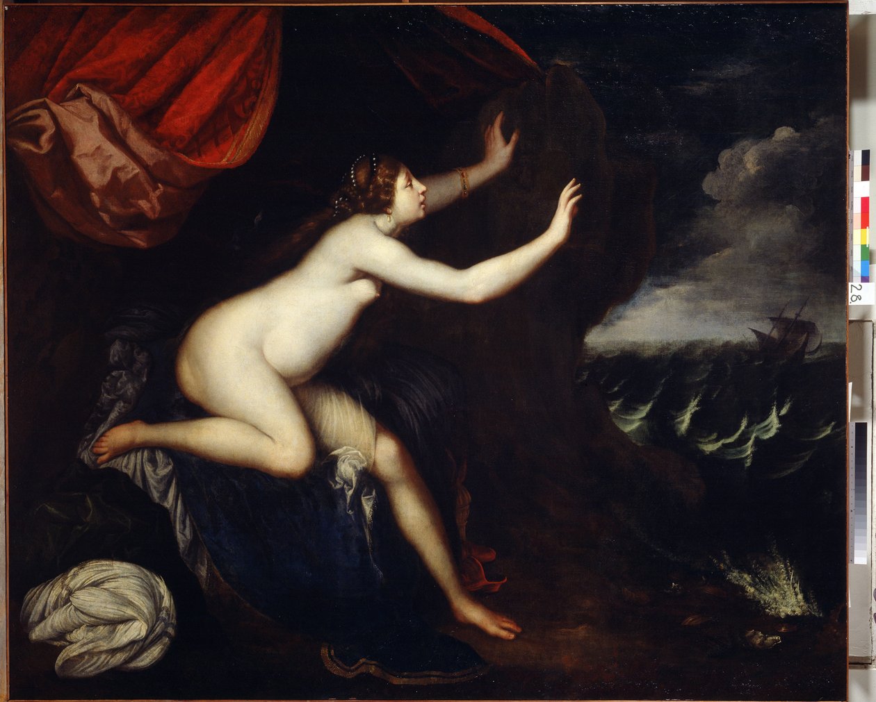 Riyadane (Riyadane) seděl na Abandon. Painture de Elisabetta Sirani (1638-1665). Huille sur Toile od Elisabetta Sirani