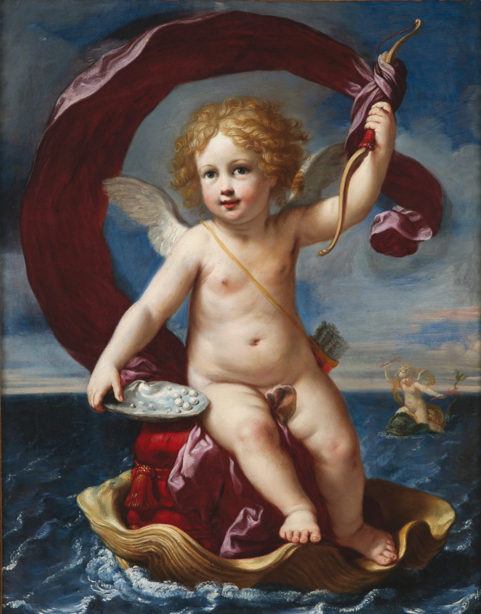 Amor triumfující na moři Amorino Medici, 1661. od Elisabetta Sirani