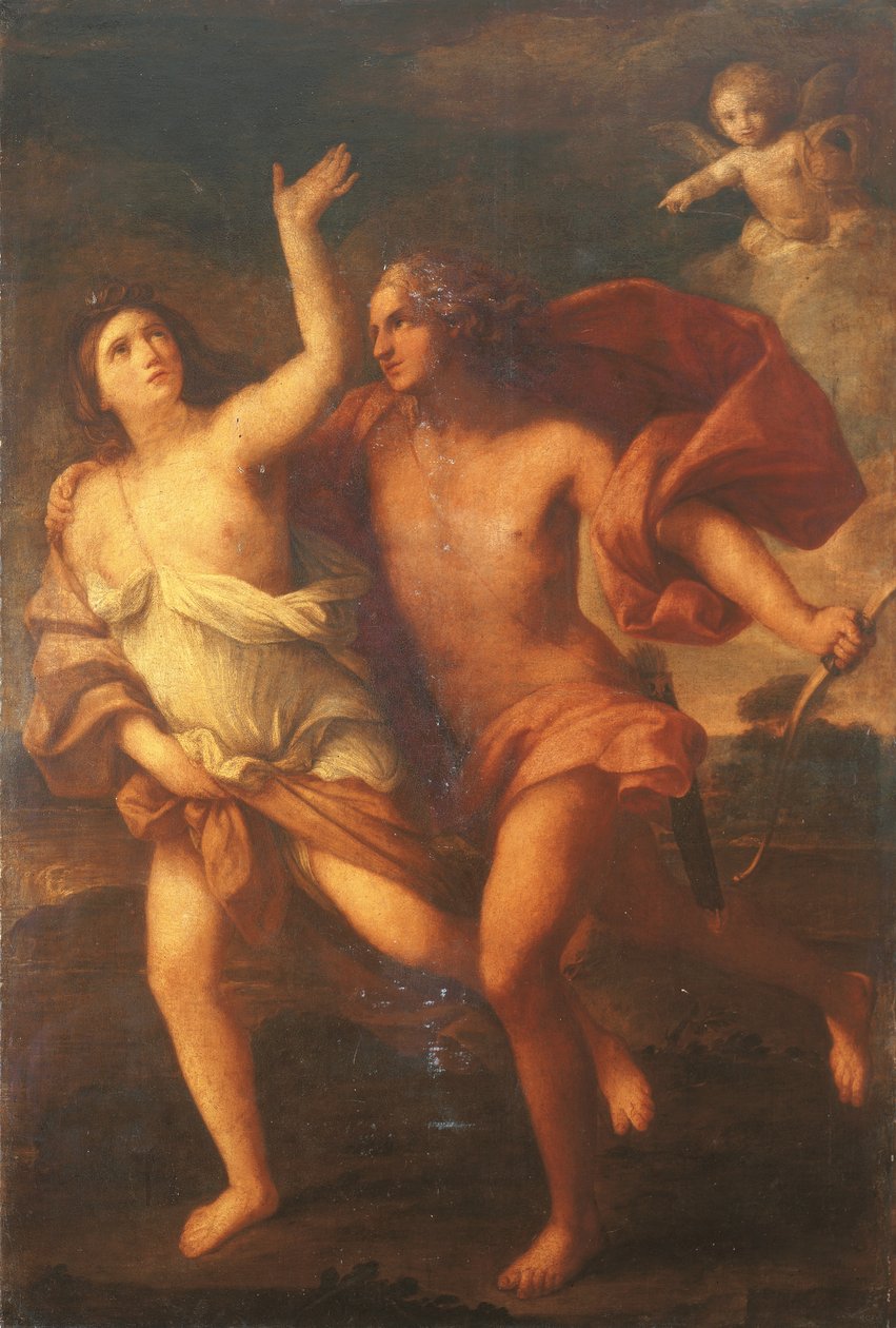 Daphne a Apollo od Elisabetta Sirani