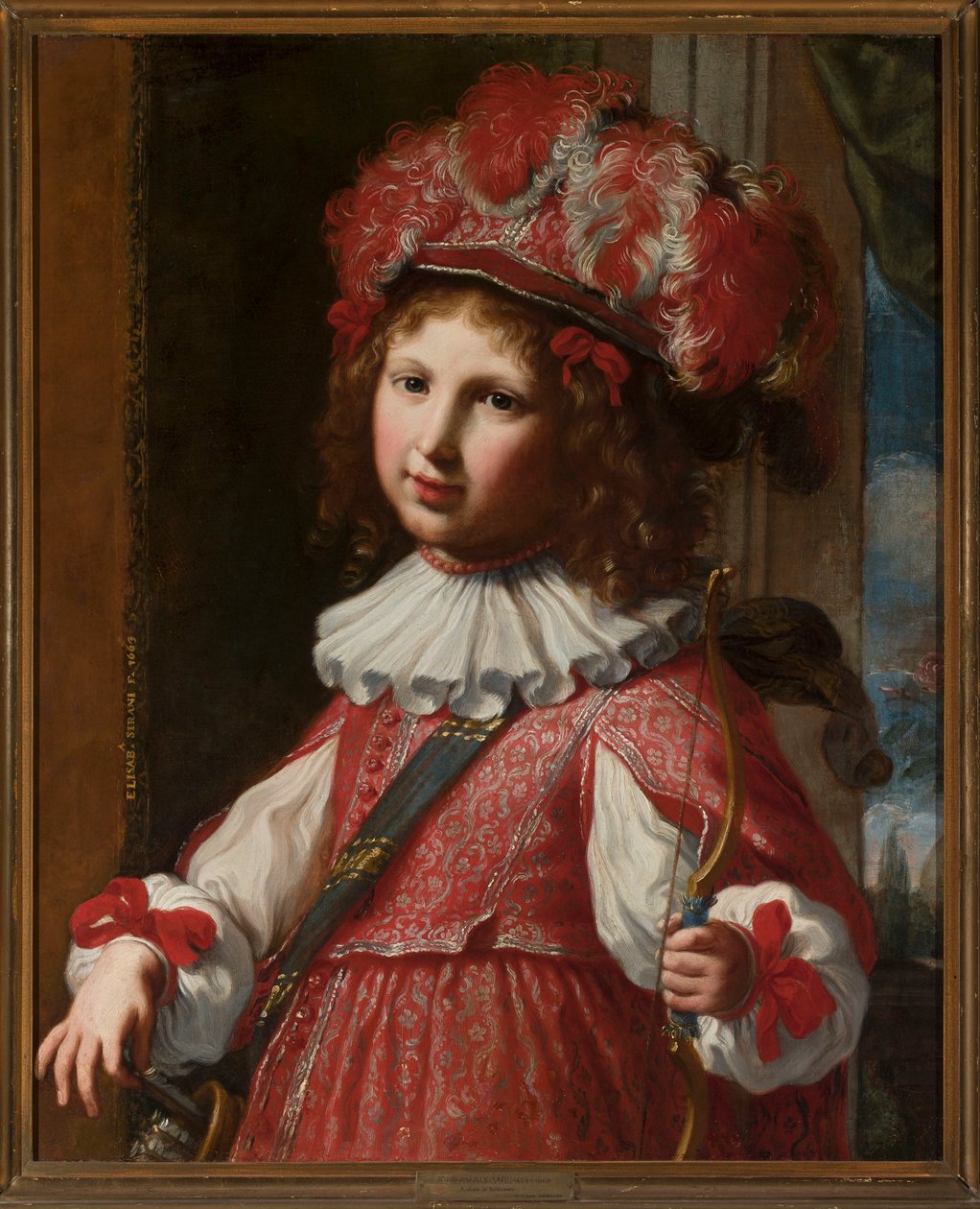 Portrét pětiletého Vincenza Ranuzziho jako Amora od Elisabetta Sirani