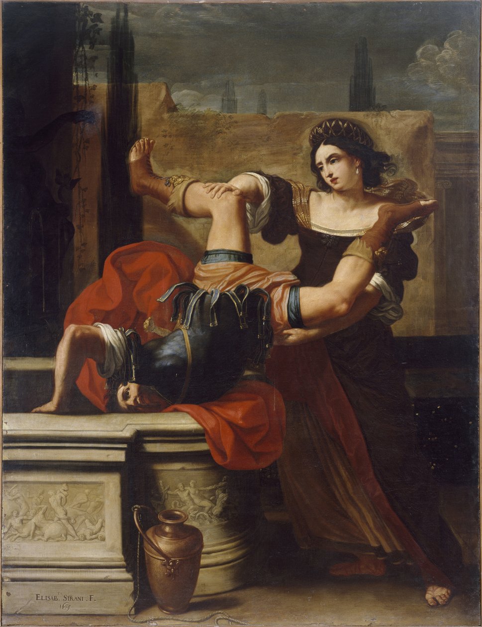 Timocleia Killing the Thracian Captain, autor: Elisabetta Sirani od Elisabetta Sirani