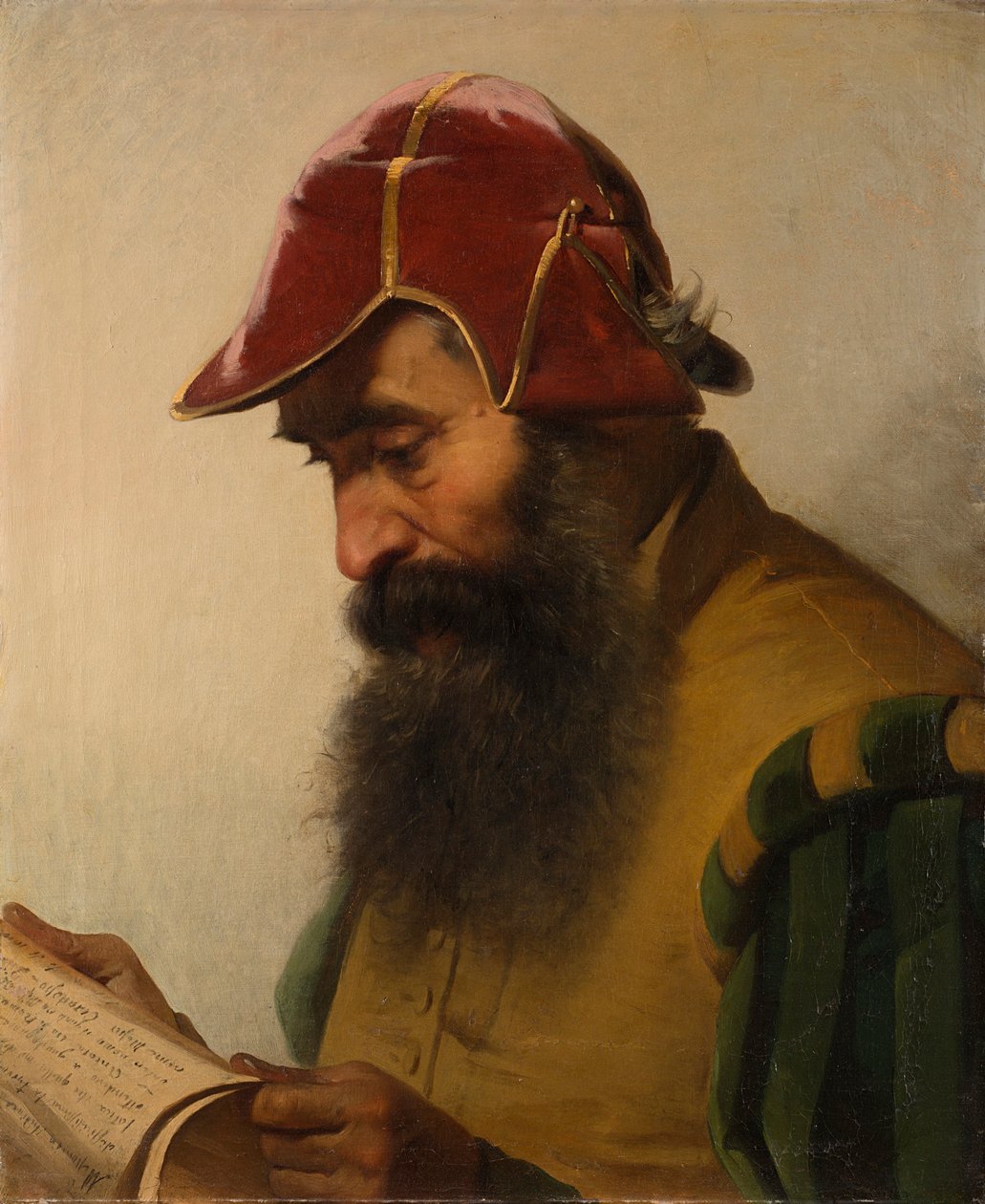 Benvenuto Cellini čte svůj rukopis. od Eliseo Sala