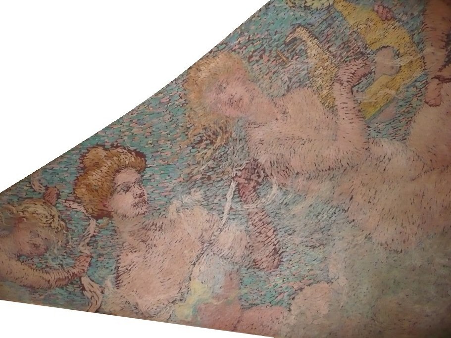 Alegorie lyrických - stropní trojúhelník nad publikem Městského divadla v Rio de Janeiru od Eliseu Visconti