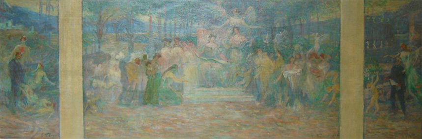 Povinnosti města - Studie k triptychu Městské komory v Rio de Janeiru Palác Pedra Ernesta od Eliseu Visconti