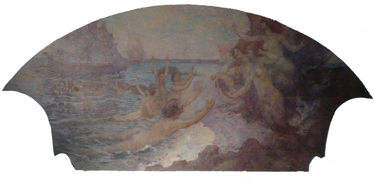 Lyrická umění - hudební inspirace - boční panel ve foyer Městského divadla v Rio de Janeiru od Eliseu Visconti