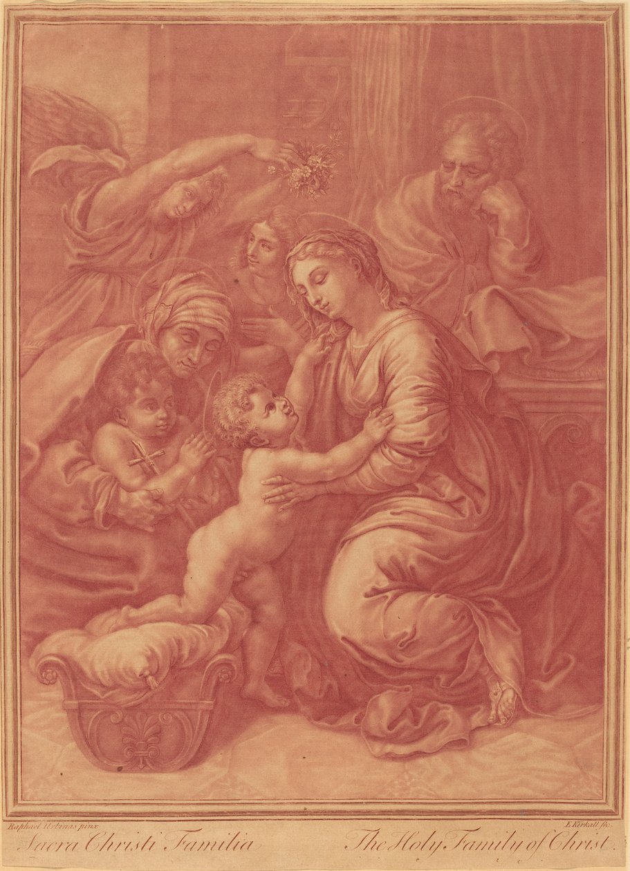Svatá rodina Kristova, počátek 18. století. od Elisha Kirkall