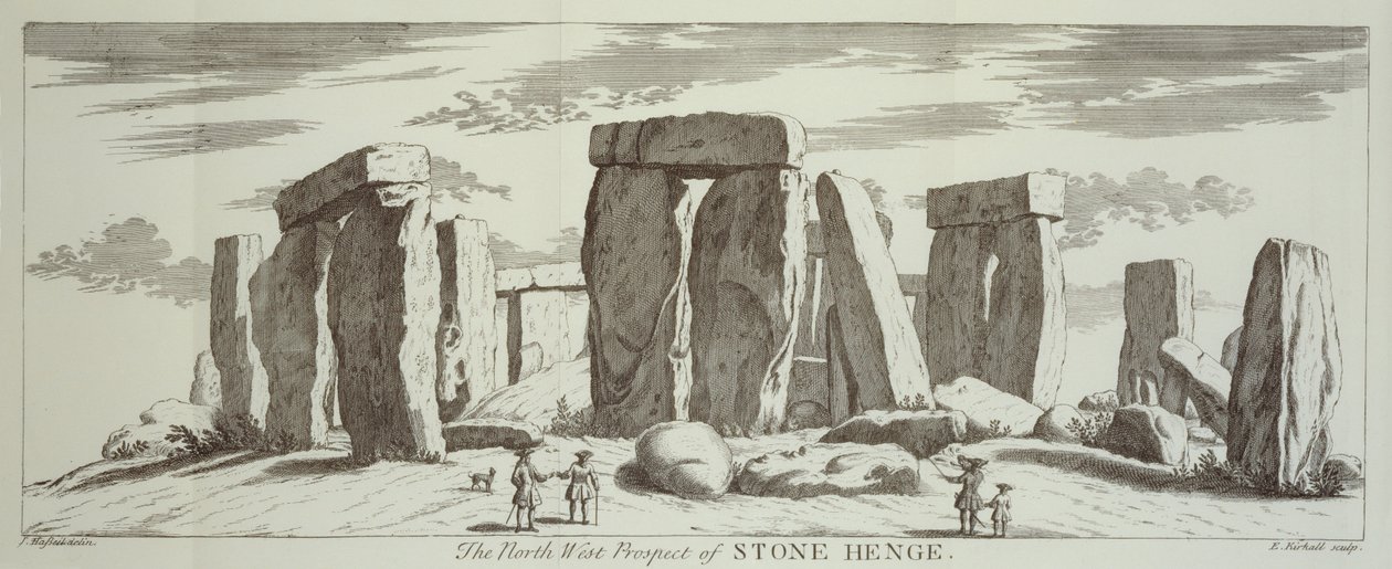 „Severozápadní vyhlídka Stone Henge“, 1725 od Elisha Kirkall