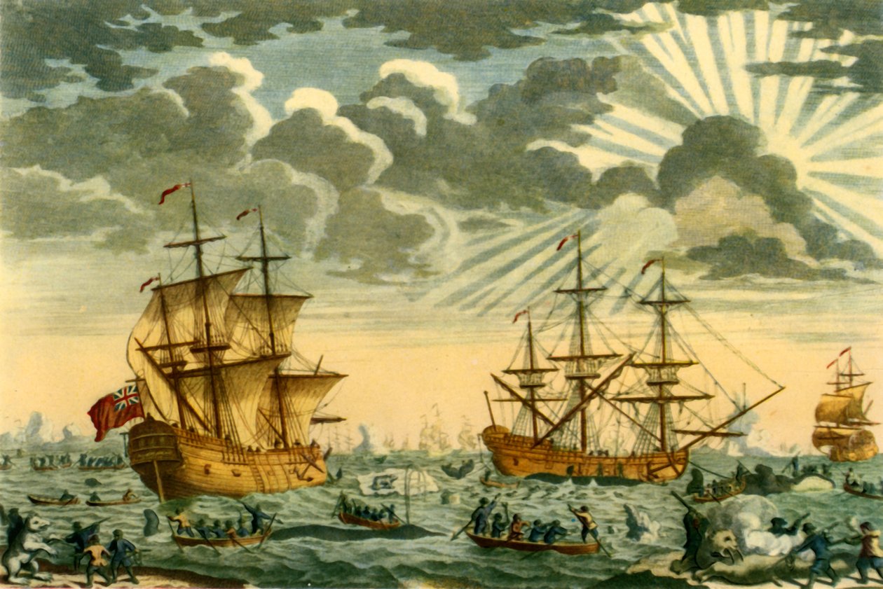 „Velryba nebo grónský rybolov“, 1720, 1946. od Elisha Kirkall