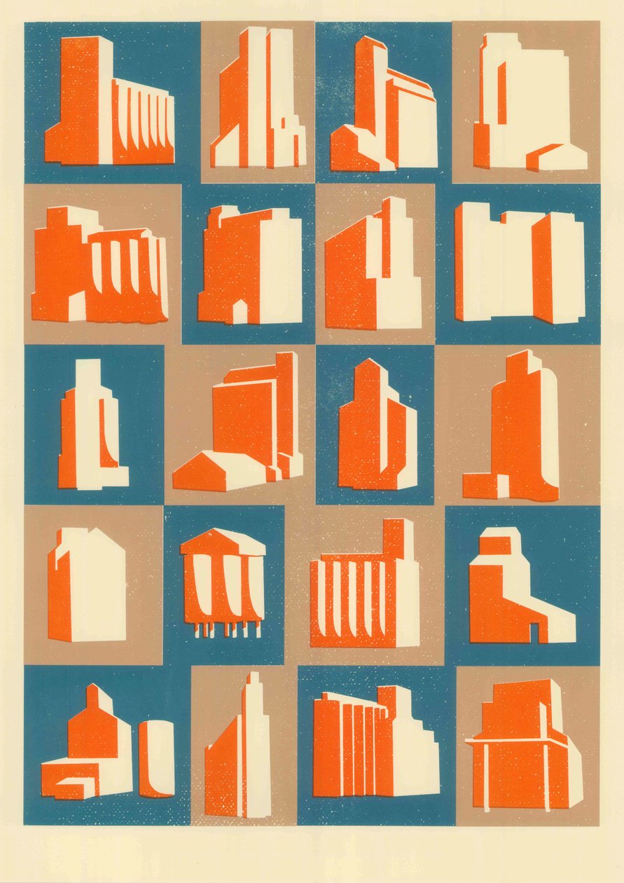 Obilná sila, 2013 (sítotisk) od Eliza Southwood