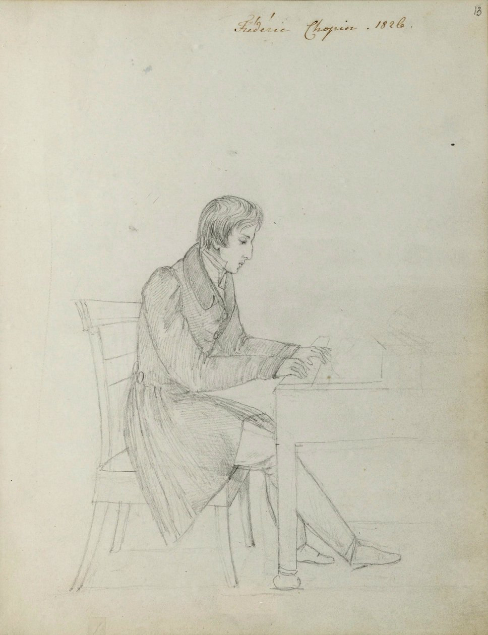 Fryderyk Chopin u klavíru od Eliza Radziwiłłówna