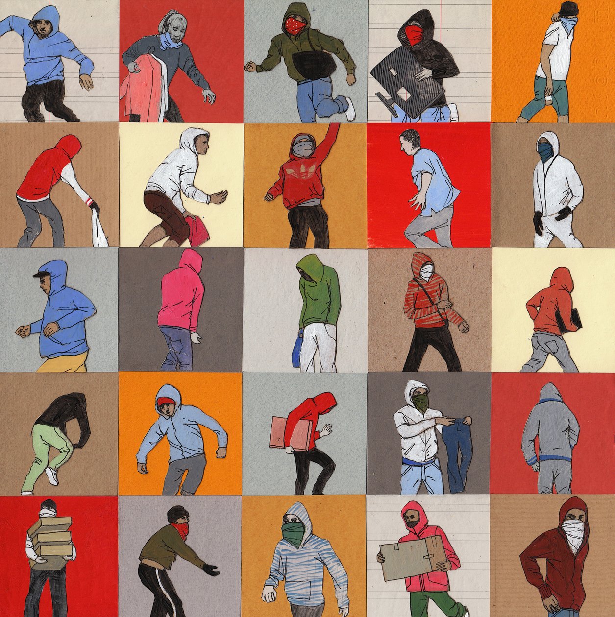 Rioters, 2014 (sítotisk) od Eliza Southwood