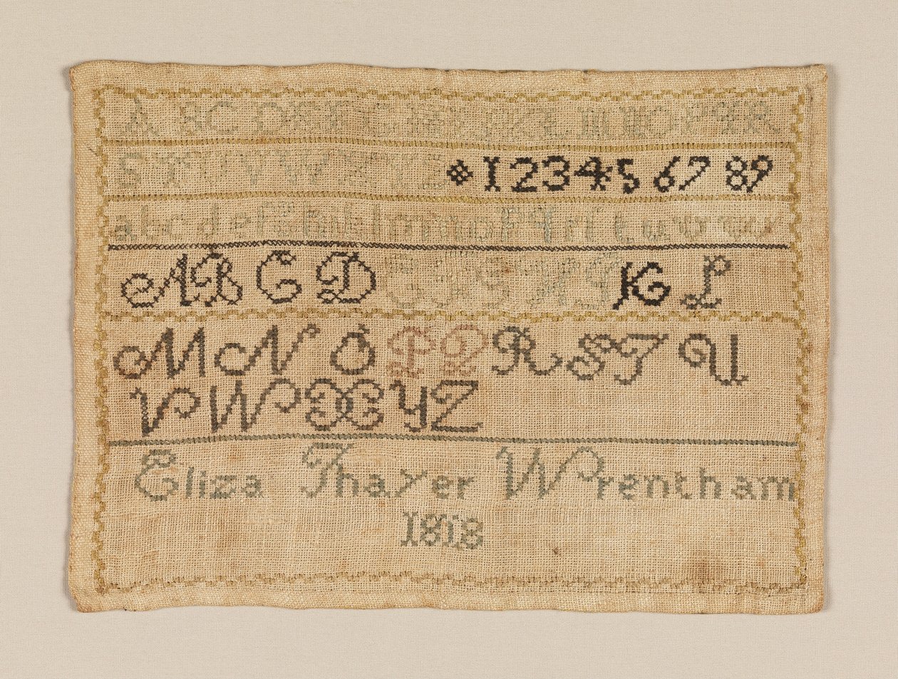 Sampler od Eliza Thayer Wrentham