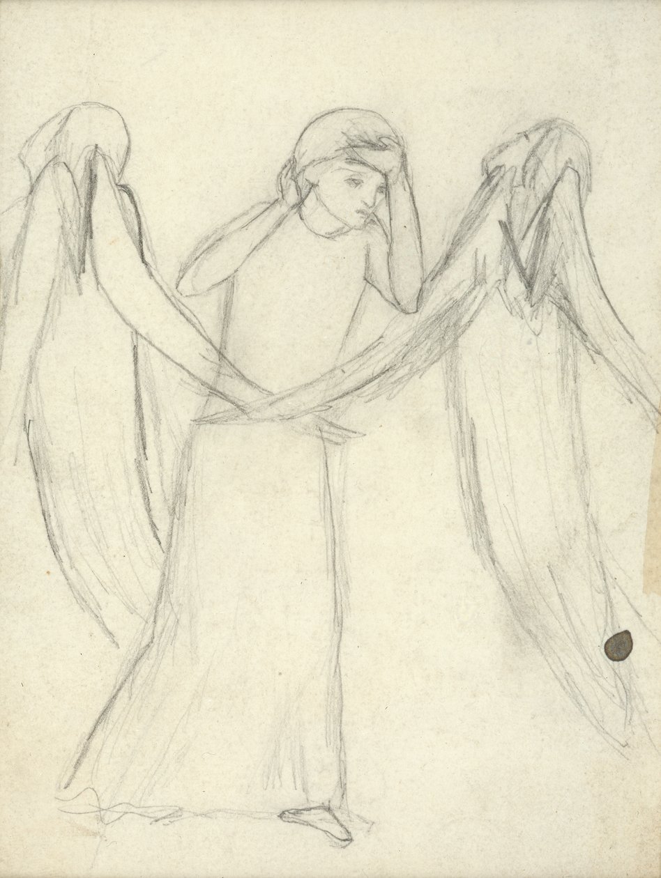 Nápad pro „La Belle Dame Sans Merci“ (viz také 200312) od Elizabeth Eleanor Siddal