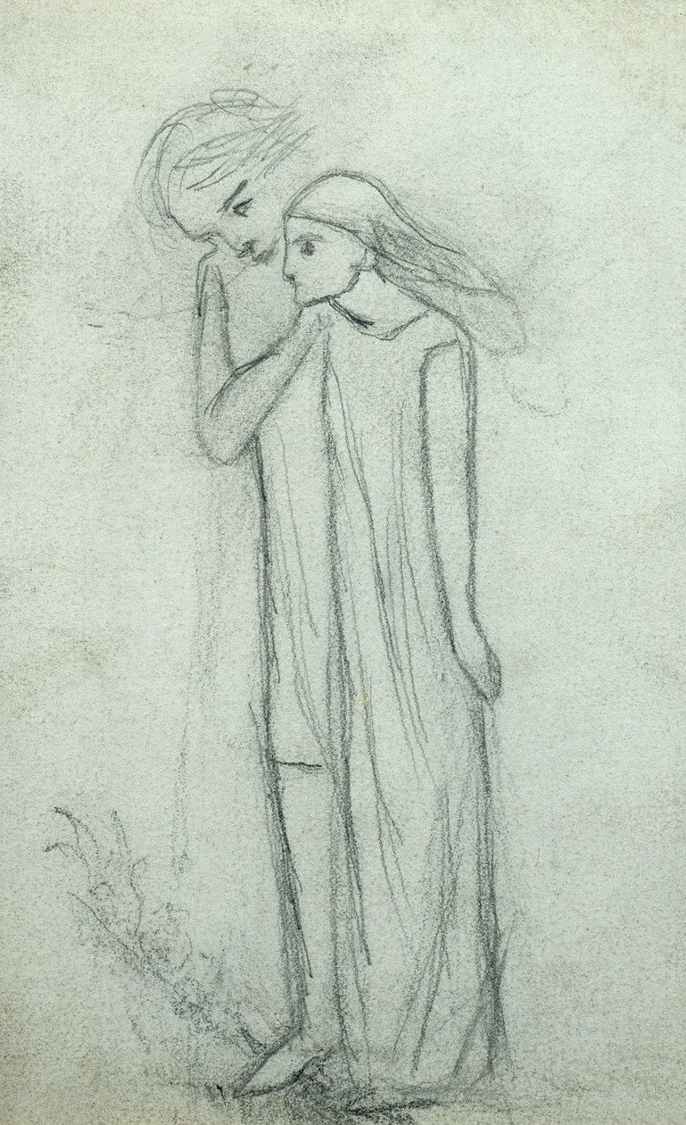 Nápad pro „La Belle Dame Sans Merci“ (viz také 200314) od Elizabeth Eleanor Siddal