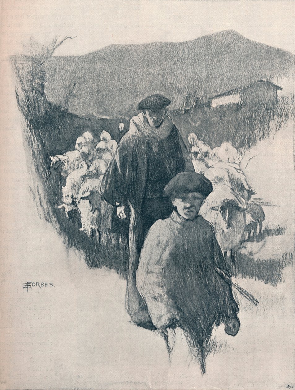 „Pastýř z Pyrenejí“, 19. století od Elizabeth Adela Forbes