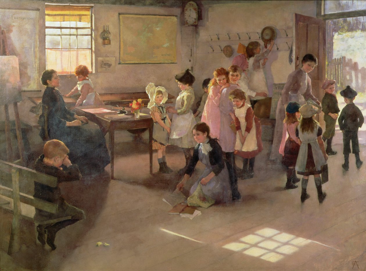 Škola je venku, 1889 od Elizabeth Adela Stanhope Forbes