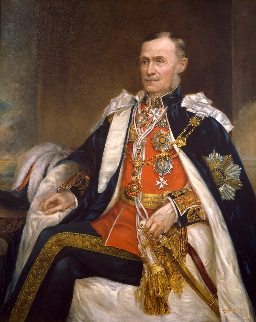 Generálmajor Sir Owen Tudor Burne GCIE, KSI (1837-1909) od Elizabeth Anne Leslie Melville