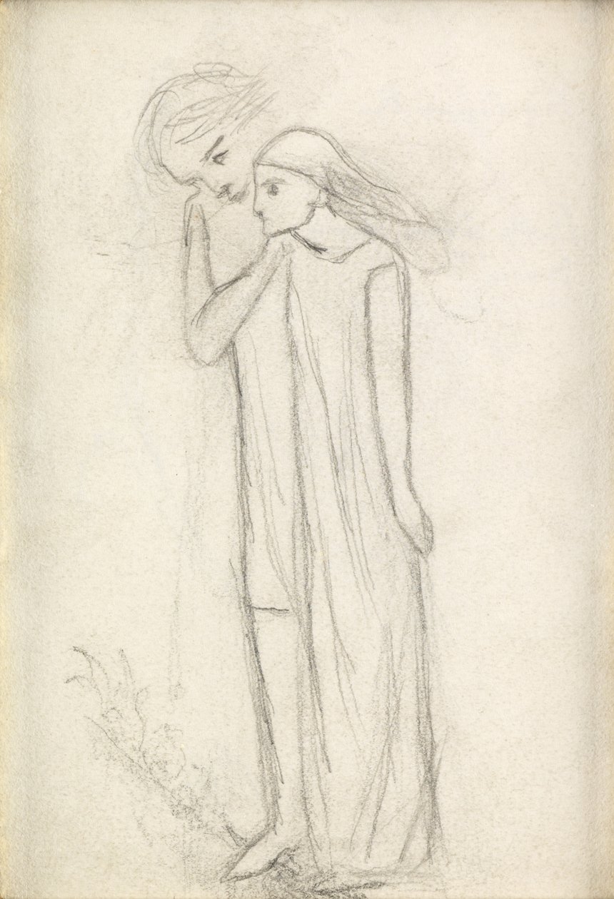 Krásná dáma bez slitování, kolem roku 1855 od Elizabeth Eleanor Siddal