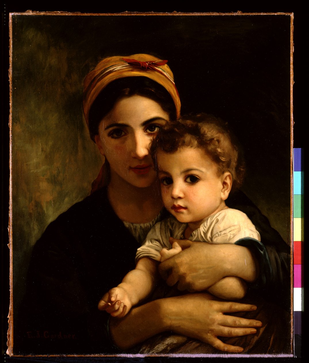 Mladá dívka s dítětem (olej na plátně) od Elizabeth Jane Gardner Bouguereau