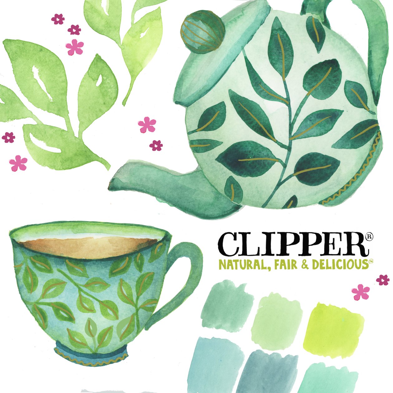 Clipper Tea, 2018 (akvarel) od Elizabeth Rider