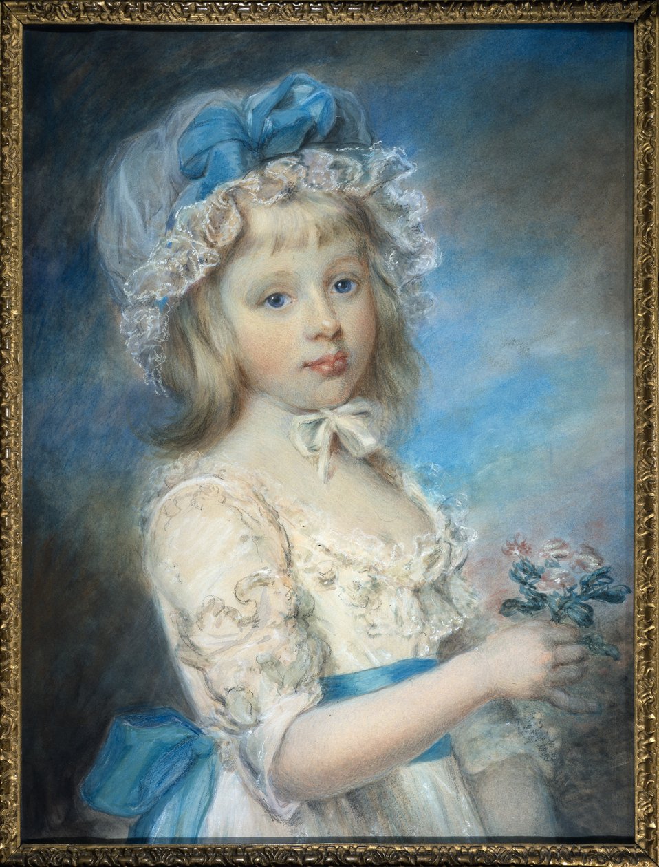 Portrét Lady Georgiana Cavendish (akvarel a křída na papíře) od Elizabeth Royal