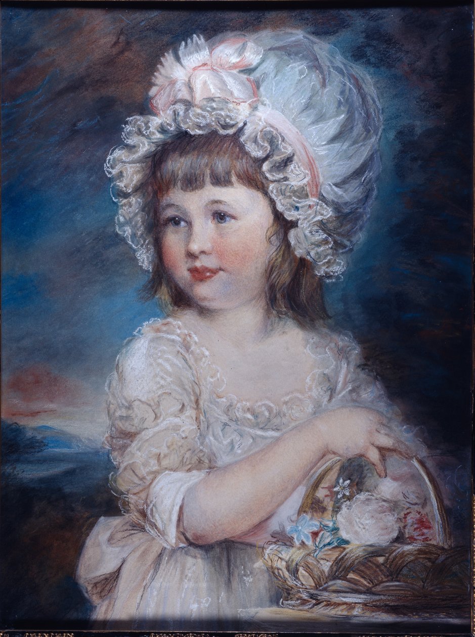 Portrét Lady Henrietta Cavendish (akvarel a křída na papíře) od Elizabeth Royal