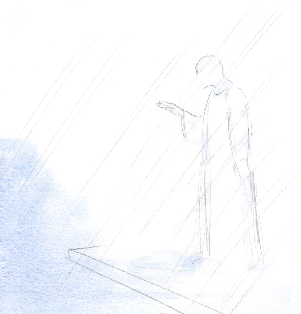 Jako kněz udělal svaté znamení kříže a dal nám své požehnání, tak to udělal i Kristus, náš velekněz., 2001 (bez papíru) od Elizabeth Wang