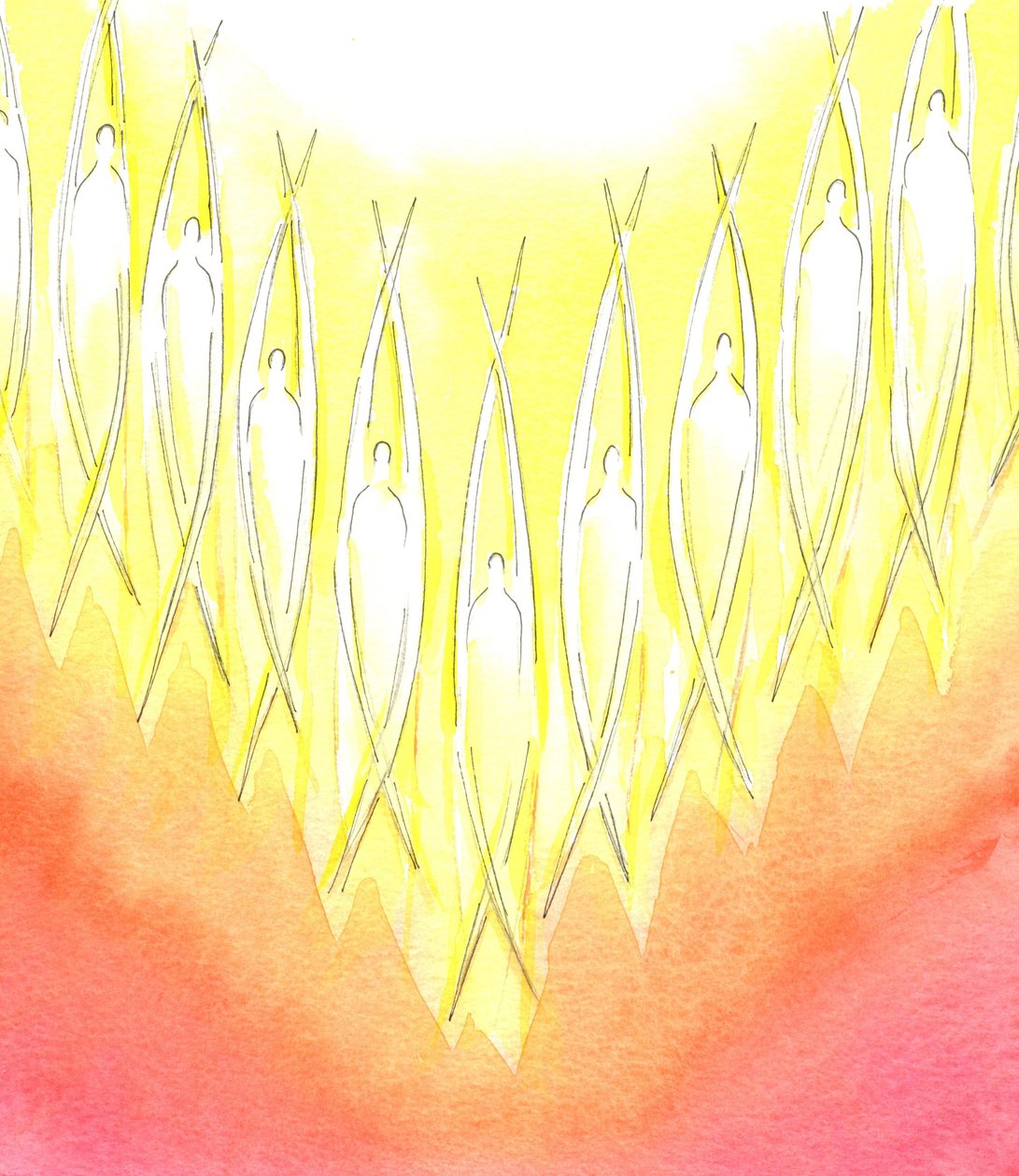 Bůh stvořil svaté anděly, 2001 (bez papíru) od Elizabeth Wang