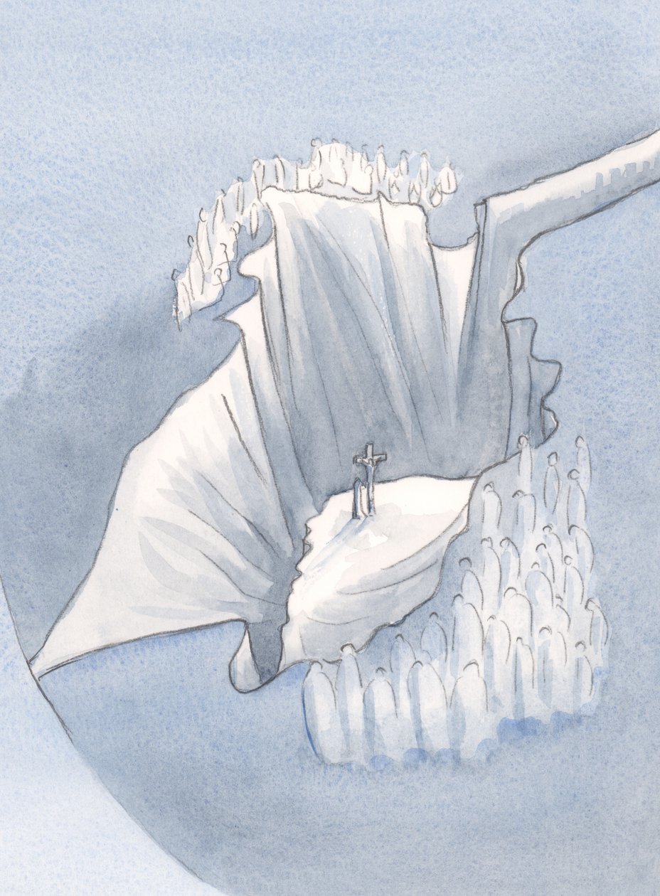 Viděl jsem, odhalil, One Sacrifice vyrobený pro všechny generace, 2001 (bez papíru) od Elizabeth Wang