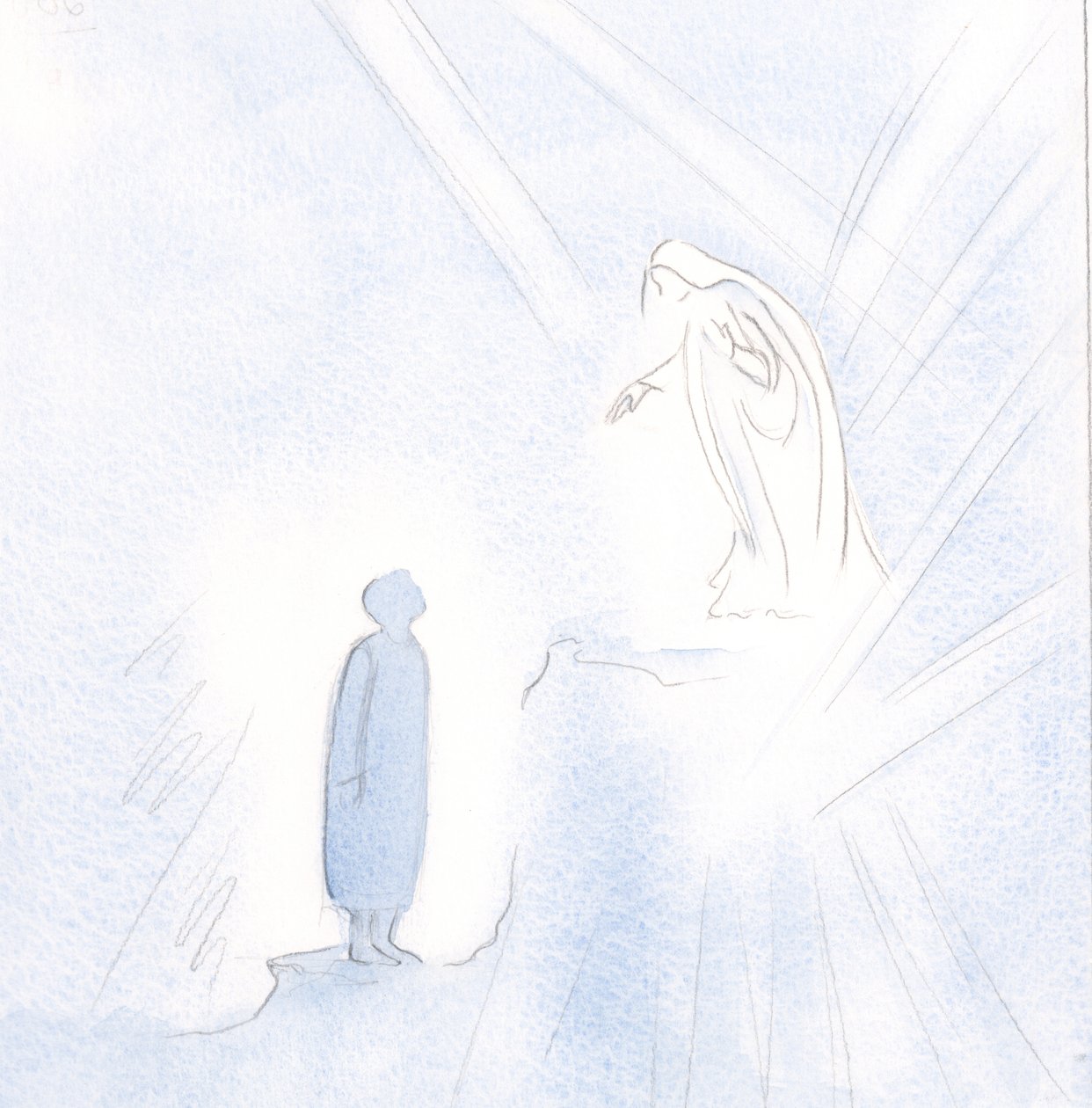 Naše blahoslavená Paní je vysoko nad námi v milosti a svatosti, ale my se nesmíme bát k ní přistoupit., 2001 (bez papíru) od Elizabeth Wang