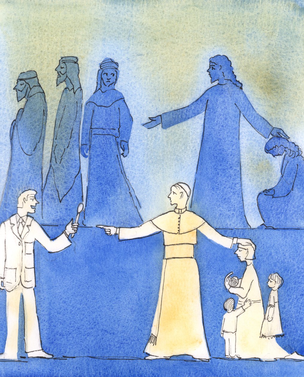 Papež Jan Pavel II. byl jako Kristus v nebojácném vyjadřování pravdy o morálce, 2006 (bez papíru) od Elizabeth Wang