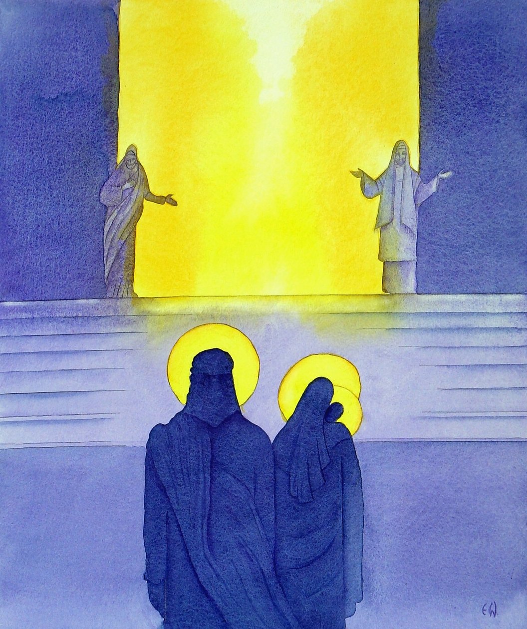 The Presentation in the Temple, 2001 (w/c na papíře) od Elizabeth Wang