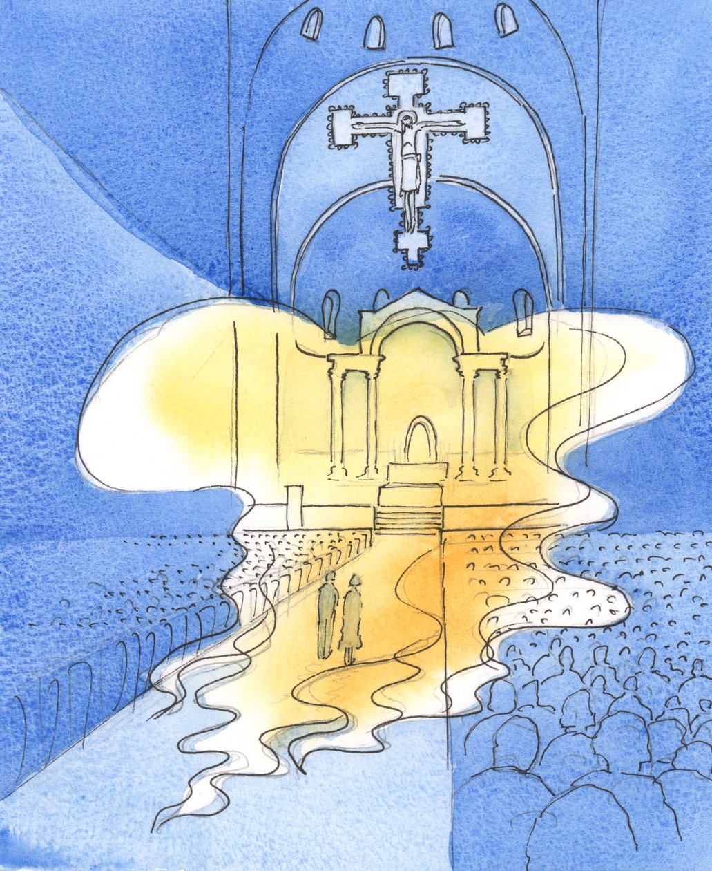 Přesvatý a vznešený Bůh, kterého chválíme při mši, skrze Krista Jeho Syna, je zde přítomen, 2003 (bez papíru) od Elizabeth Wang