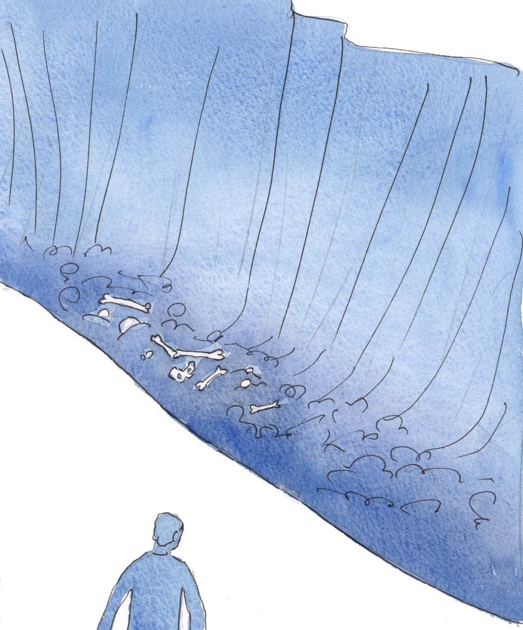 Správně mluvíme o „pádu“ do hříchu nebo o nebezpečí pádu „dolů“ do pekla, 2004 (bez papíru) od Elizabeth Wang