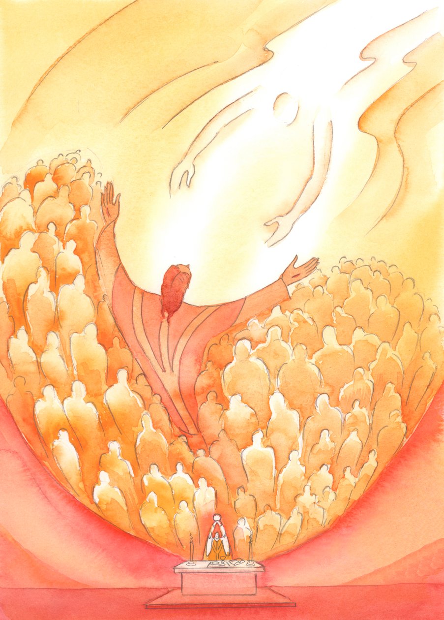 Máme úžasnou moc, když se modlíme s Ježíšem při mši svaté, 2004 (bez papíru) od Elizabeth Wang