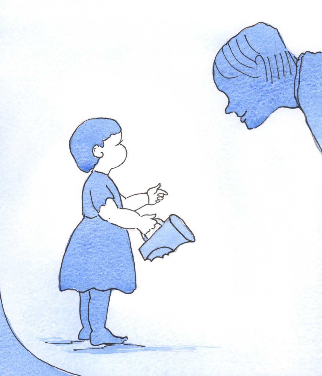 Musíme stát před Božím pohledem jako batolata, která jsou zkroušená, ale také statečná a důvěřivá, 2003 (bez papíru) od Elizabeth Wang