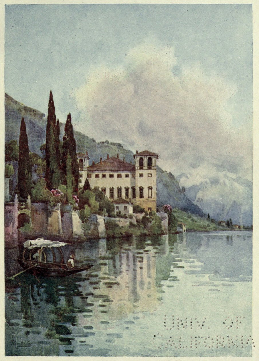 Gravedone, Lago di Como, Ilustrace z „Italských jezer“ od Richarda Bagota od Ella Du Cane
