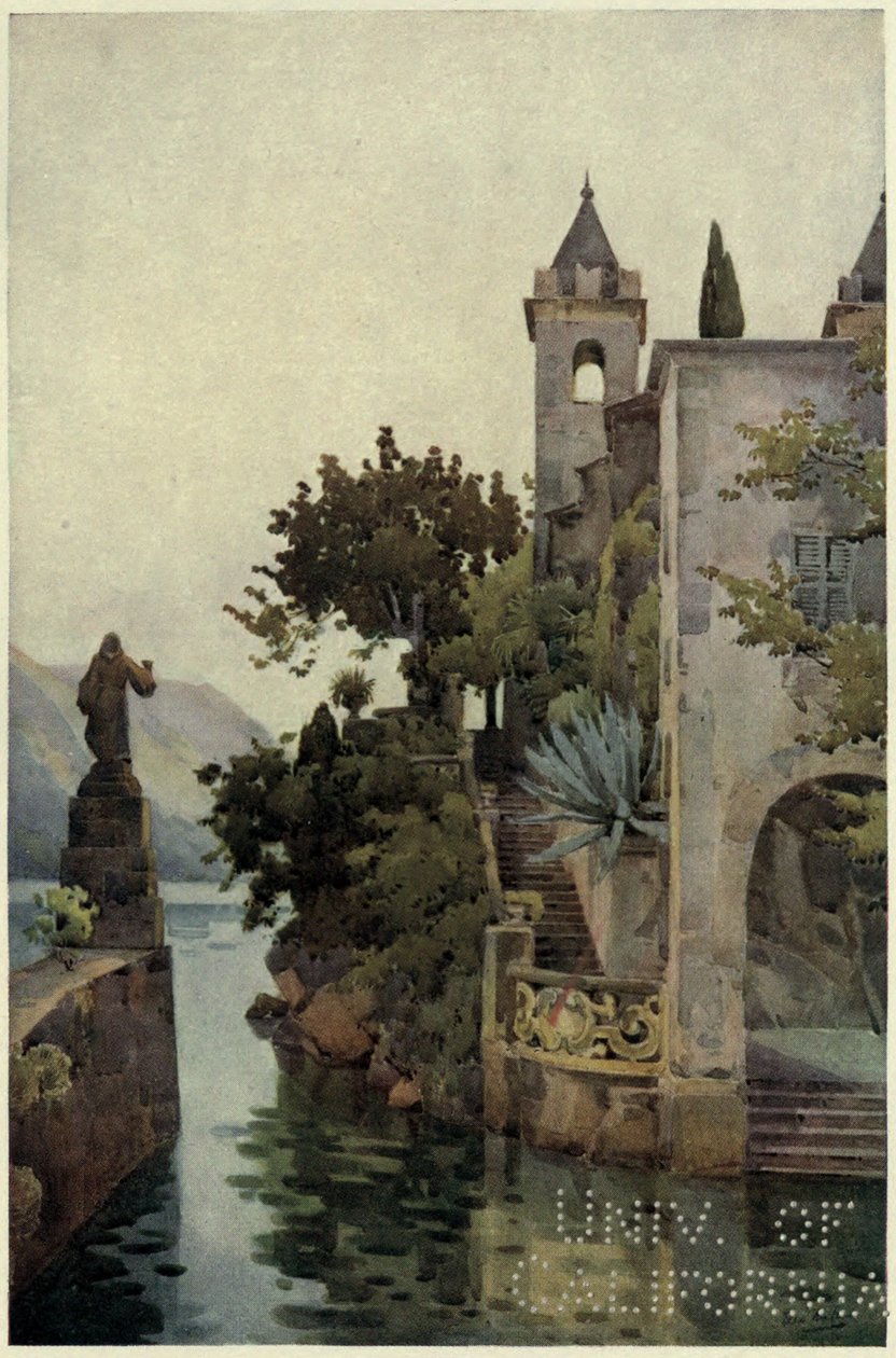 Villa Arconati, jezero Como, ilustrace z 