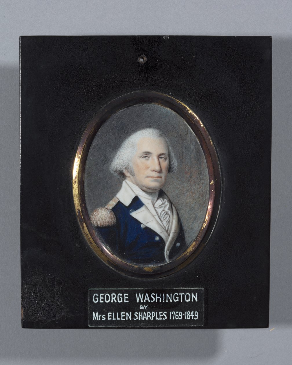 George Washington, pravděpodobně 1803 (akvarel na slonovině) od Ellen Sharples