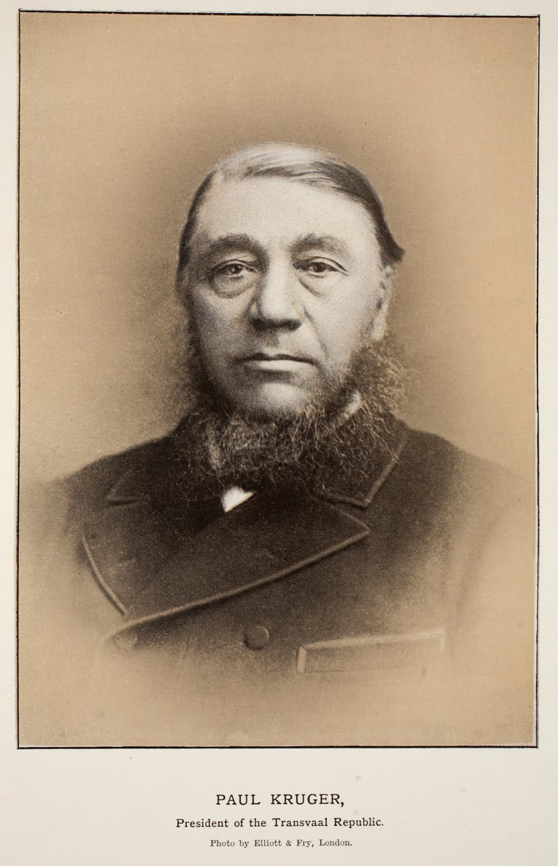 Paul Kruger, prezident Transvaalské republiky (sépiová fotografie) od Elliott und Fry Studio