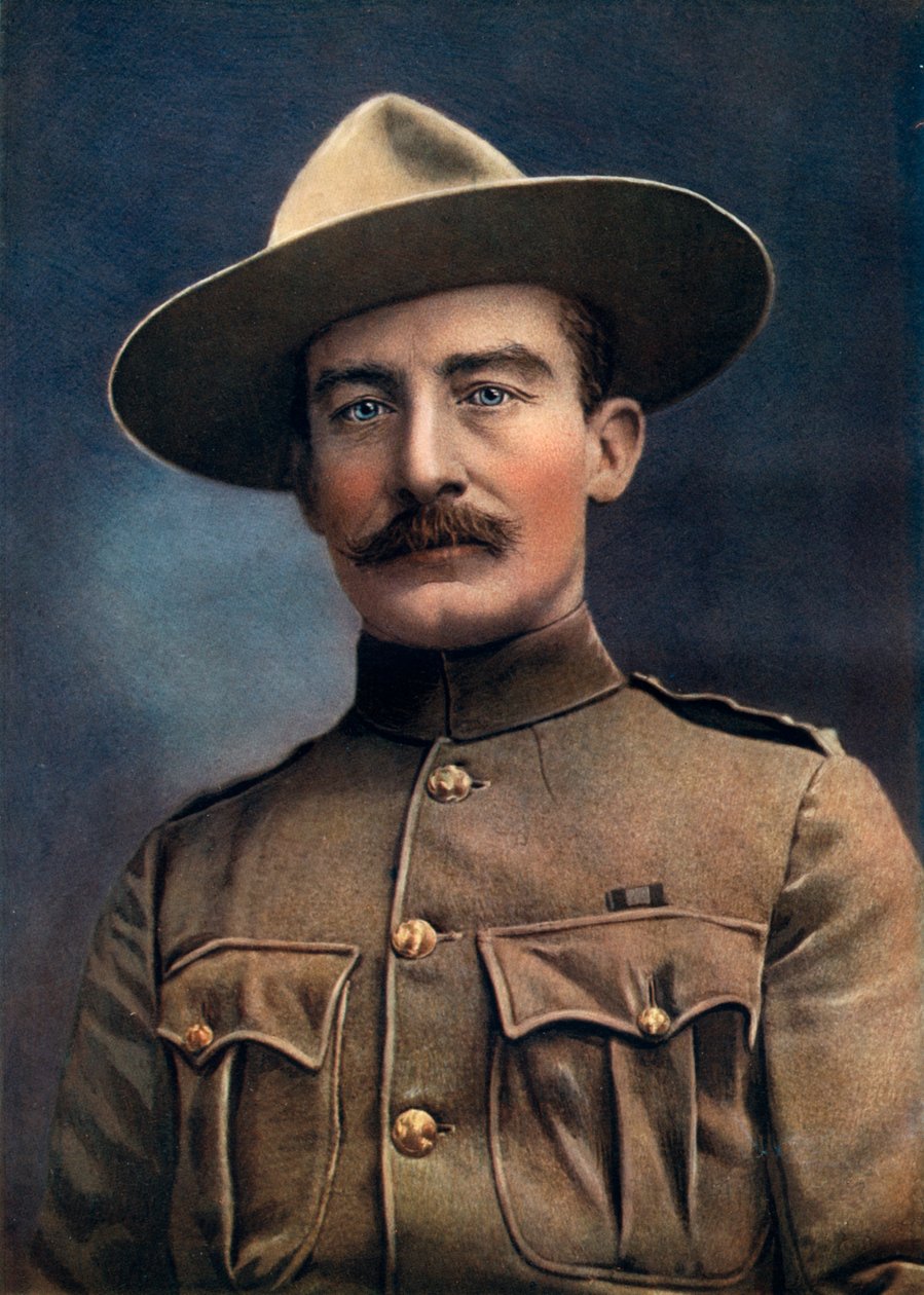 Plukovník Baden-Powell, generálporučík v britské armádě, 1902. od Elliott and Fry