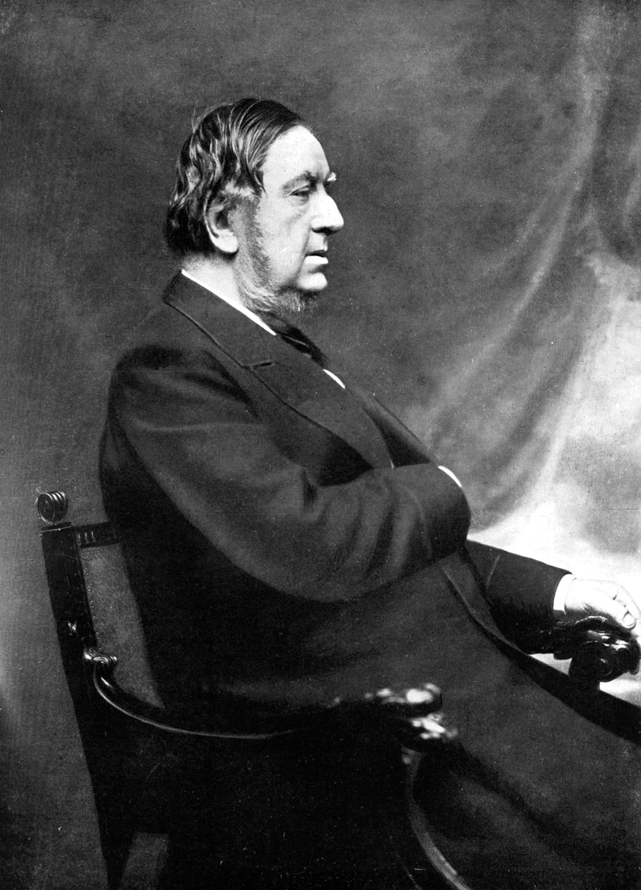 Sir William Vernon Harcourt, britský liberální státník, 19. století. od Elliott and Fry